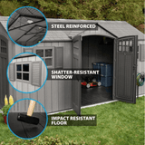 Lifetime 15′ x 8′ Rough Cut Backyard Storage Shed With Floor (60318)