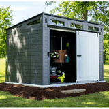 Modernist 10 ft. x 7 ft. Barn Door Storage Shed Suncast
