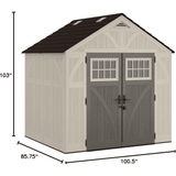 Suncast Tremont 8 ft. W x 7 ft. D Resin Storage Shed BMS8700