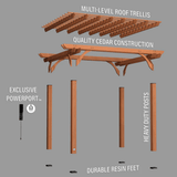 Backyard Discovery 12′ x 10′ Cedar Pergola