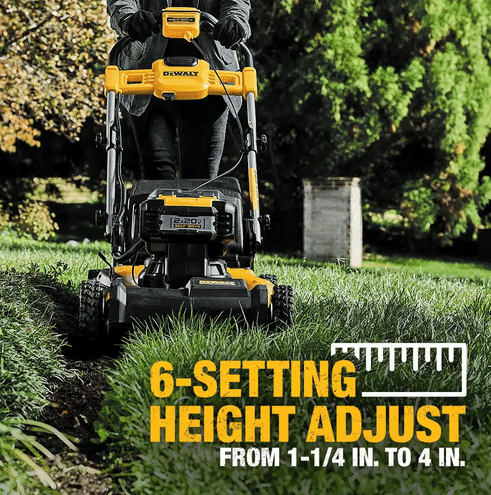20V MAX Cordless Lawn Care Combo Kit 21.5 Inch Self Propelled Mower Blower Trimmer Chainsaw Pole Saw Power Cleaner