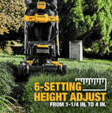 20V MAX Cordless Lawn Care Combo Kit 21.5 Inch Self Propelled Mower Blower Trimmer Chainsaw Pole Saw Power Cleaner