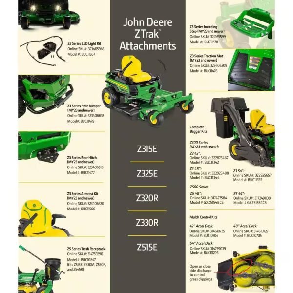 John Deere Z315E Zero Turn Riding Mower 20 HP V-Twin Engine 42 Inch Deck
