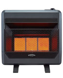 Bluegrass Living Propane Gas Vent Free Infrared Gas Space Heater With Blower and Base Feet – 28,000 BTU, T-Stat Control – Model# B28TPIR-BB