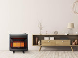 Bluegrass Living Propane Gas Vent Free Infrared Gas Space Heater With Blower and Base Feet – 28,000 BTU, T-Stat Control – Model# B28TPIR-BB