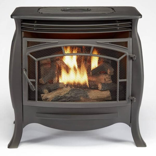 Duluth Forge Dual Fuel Ventless Gas Stove – 26,000 BTU, Remote Control, Matte Black Finish – Model# FDSR25