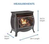 Duluth Forge Dual Fuel Ventless Gas Stove – 26,000 BTU, Remote Control, Matte Black Finish – Model# FDSR25
