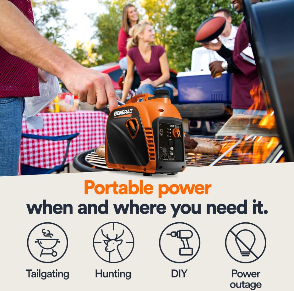 Generac GP2500i-2 Inverter Generator 2500 Starting 2200 Running Watt Gas Portable Generator with COsense