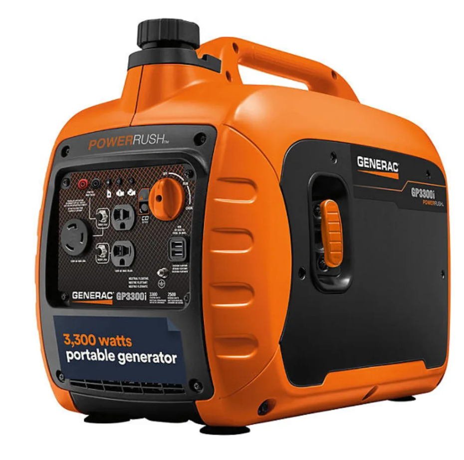 Generac GP3300i Portable Inverter Generator 3300 Starting 2500 Running Watt Gas Powered COsense TruePower