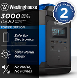Westinghouse iGen1000S Portable Power Station 1200 Peak Watts 1000 Running Watts 592Wh Lithium Battery Pure Sine Wave