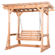 Backyard Discovery Callahan Cedar Wood Outdoor Pergola Swing Bench