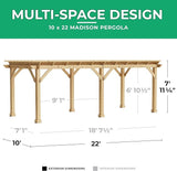 Yardistry 10 x 22 Meridian Pergola