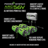 EGO Power Plus Z6 42 Inch Zero Turn Mower 56V Battery Electric Riding Mower with 4 Batteries