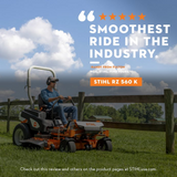 Stihl RZ 560 K Commercial Zero Turn Lawn Mower Briggs Stratton Engine 60 Inch Fabricated Deck