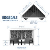 Backyard Discovery Ridgedale Traditional Pergola with Built-in Conversation Seating