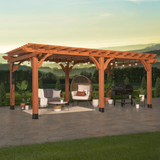 Backyard Discovery 20′ x 12′ Beaumont Pergola – Premium Cedar Wood, Sturdy & Elegant Design