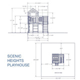 Backyard Discovery scenic Heights Cedar Playhouse
