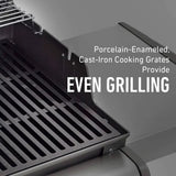 Weber 47510001 Spirit E-310 3-Burner Natural GAS Black Bundle with Generic Grill Cover Barbecue Drip Pans Set of 3