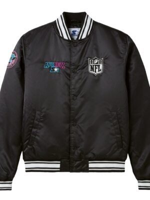 BLACK STARTER SUPER BOWL LX SATIN JACKET
