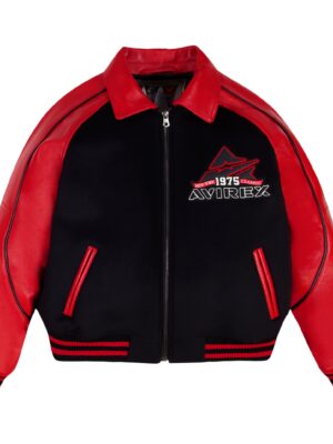 BLACK CLASSIC WOOL LEATHER VARSITY JACKET