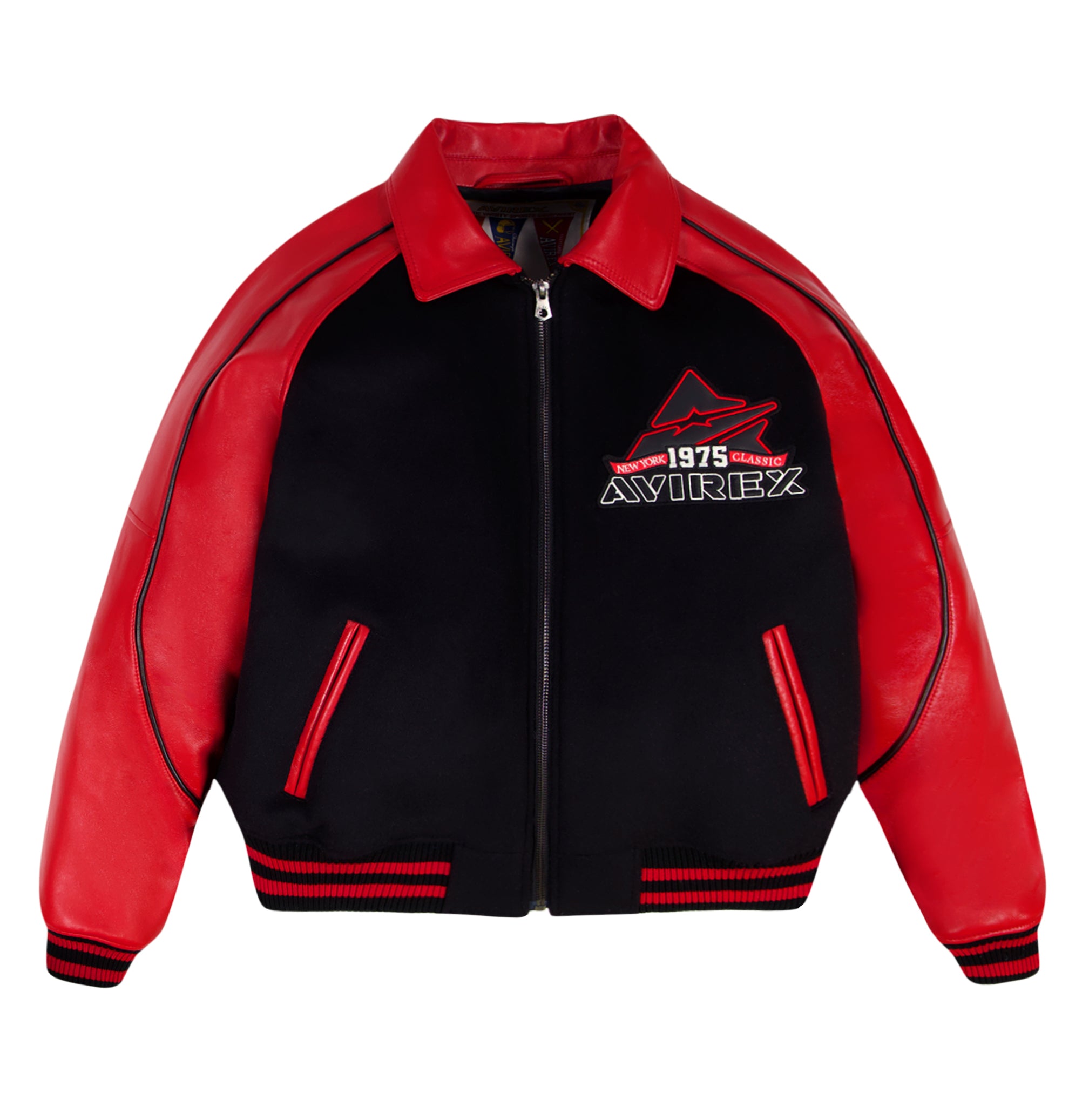 BLACK CLASSIC WOOL LEATHER VARSITY JACKET