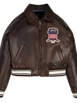 VINTAGE BROWN CROPPED ICON JACKET