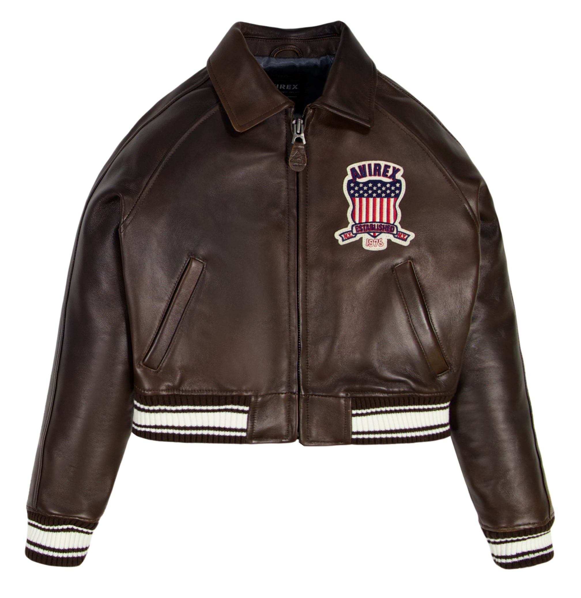 VINTAGE BROWN CROPPED ICON JACKET