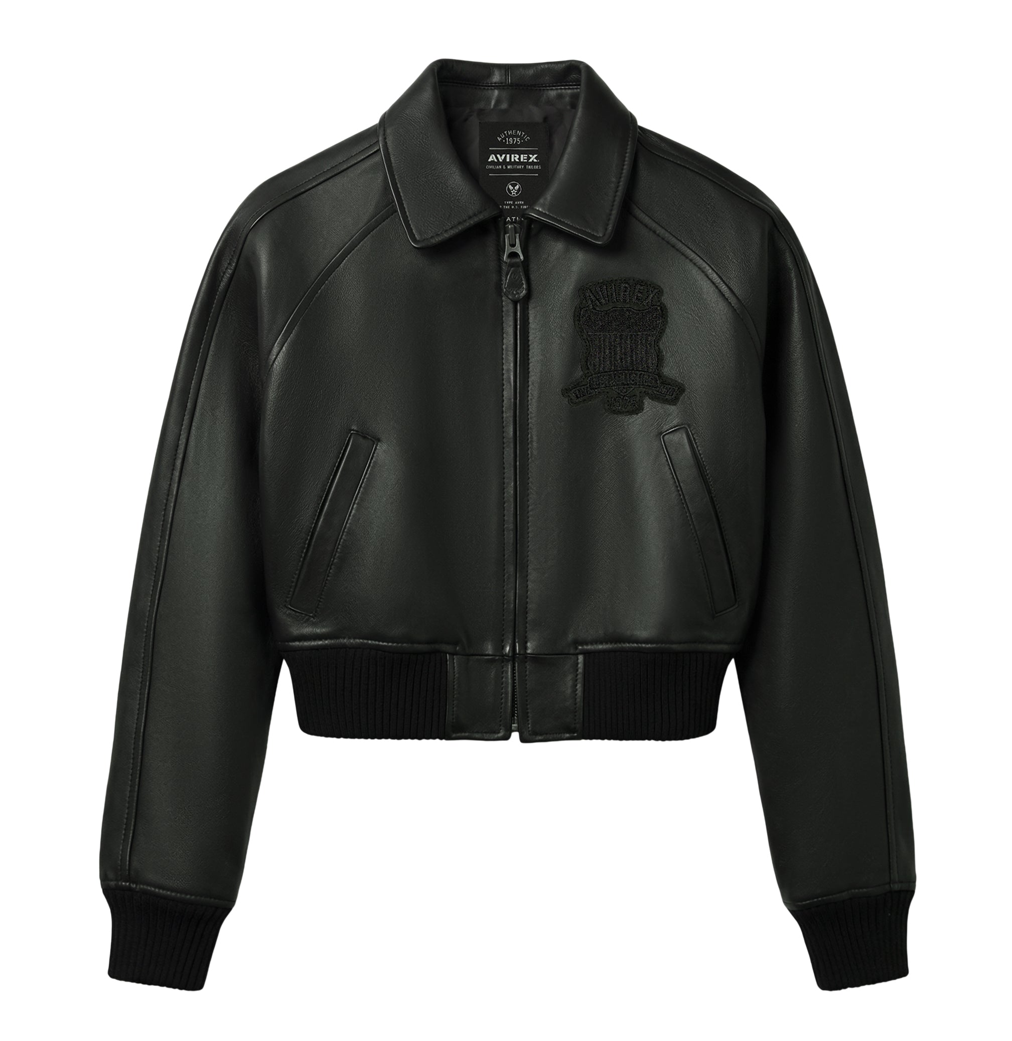 TRIPLE BLACK CROPPED ICON JACKET