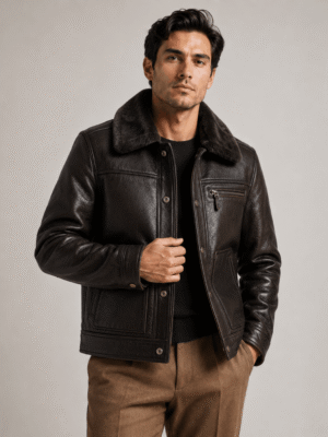 Zayrren Aviator B3 Black Shearling Jacket