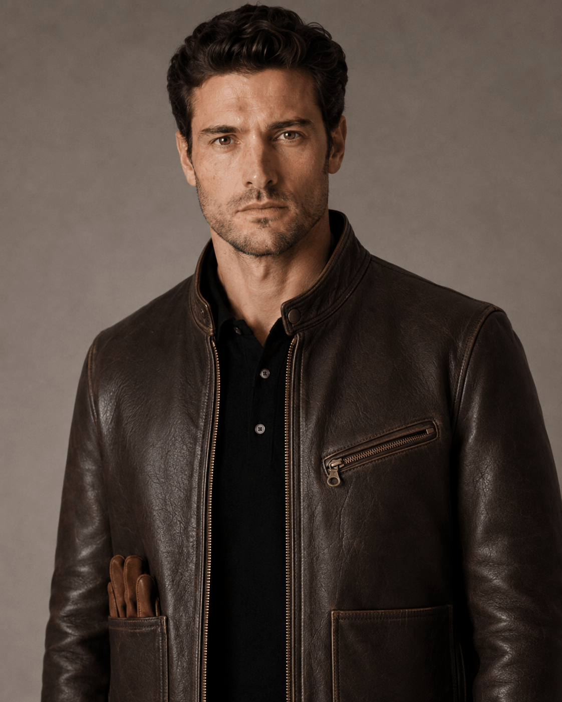 Zayrren Aviator B3 Brown Leather Jacket