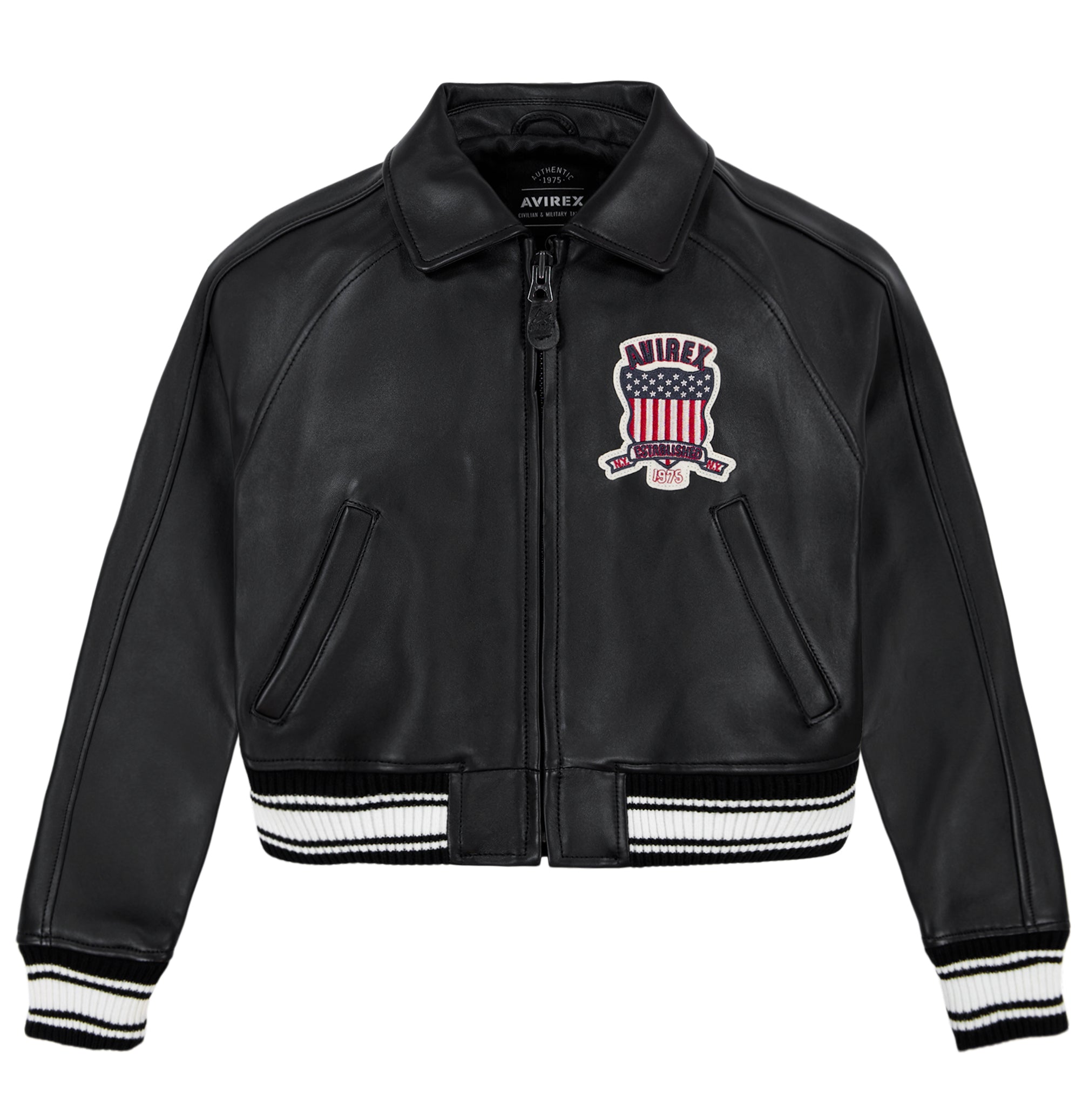 JET BLACK CROPPED ICON JACKET