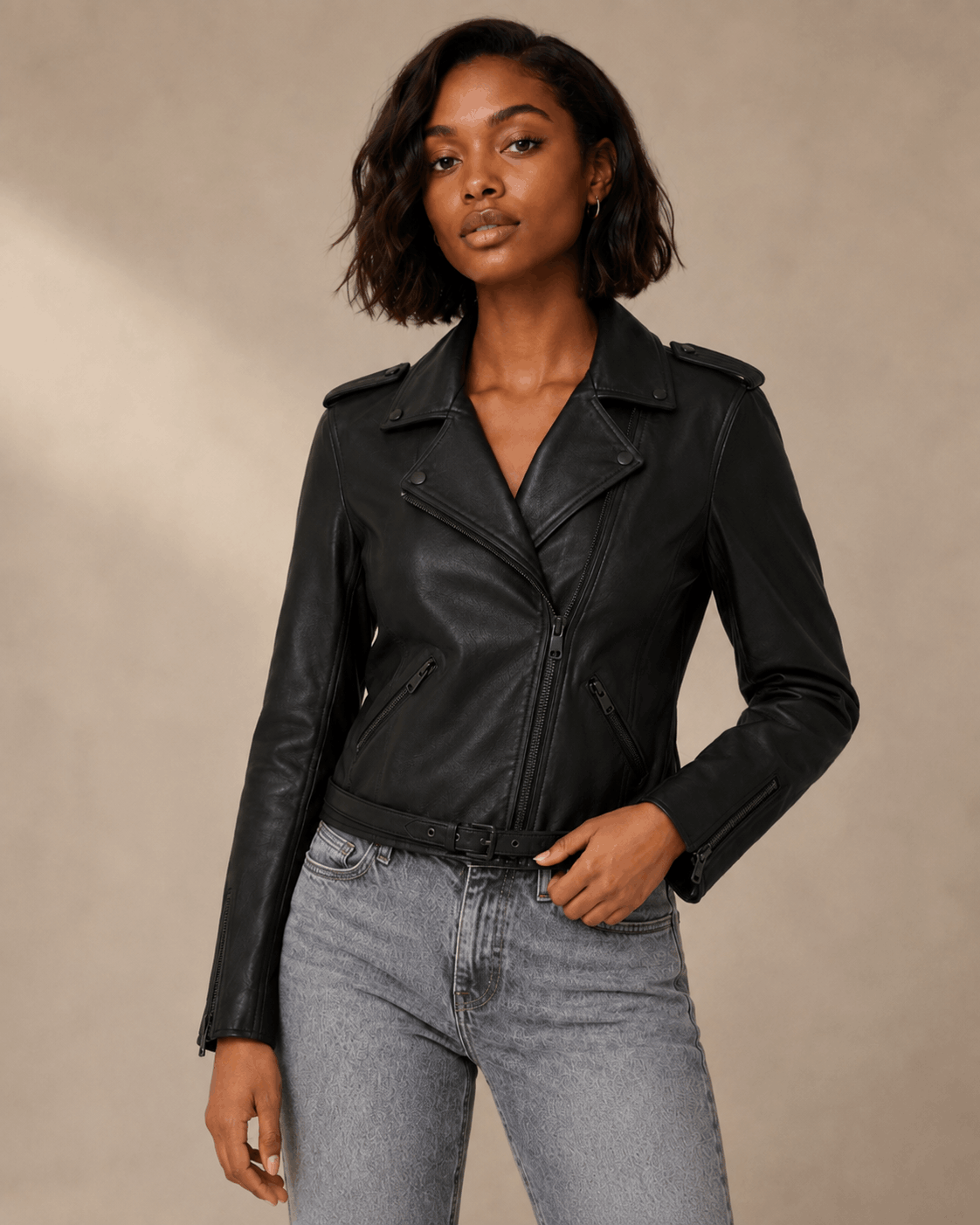 Balfern Leather Biker Jacket 6