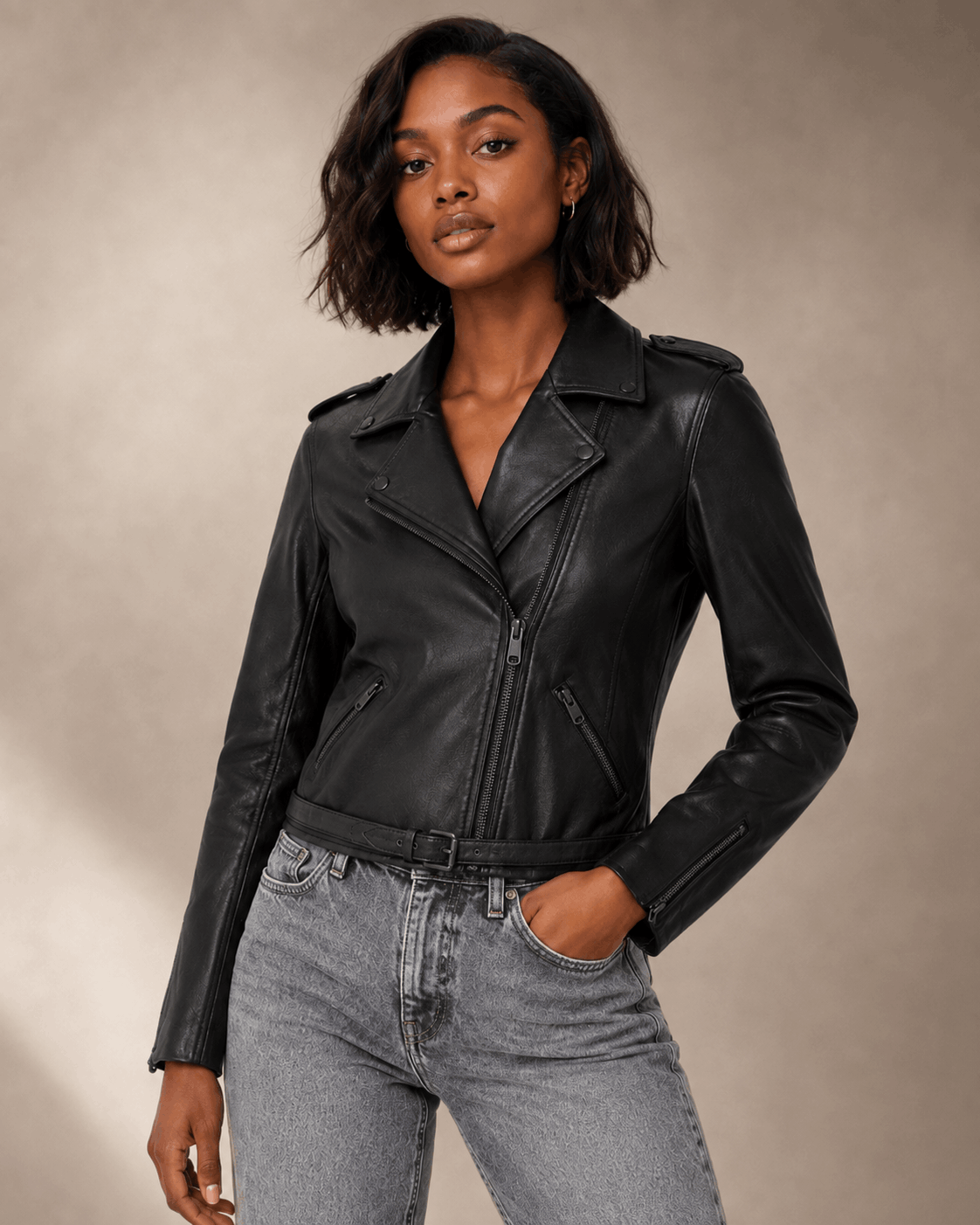 Zayrren Balfern Leather Biker Jacket