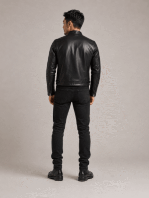 Classic Racer Leather Motorcycle Jacket 1