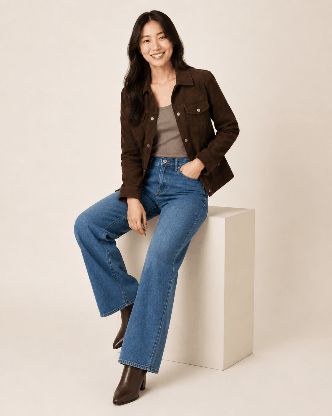 Dalby Suede Biker Jacket Female 2