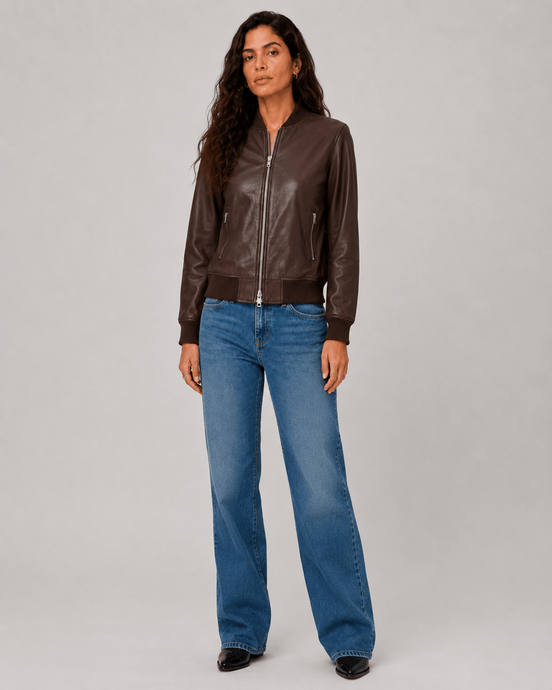 Washed Leather Oversized Motorcycle Jacket 7