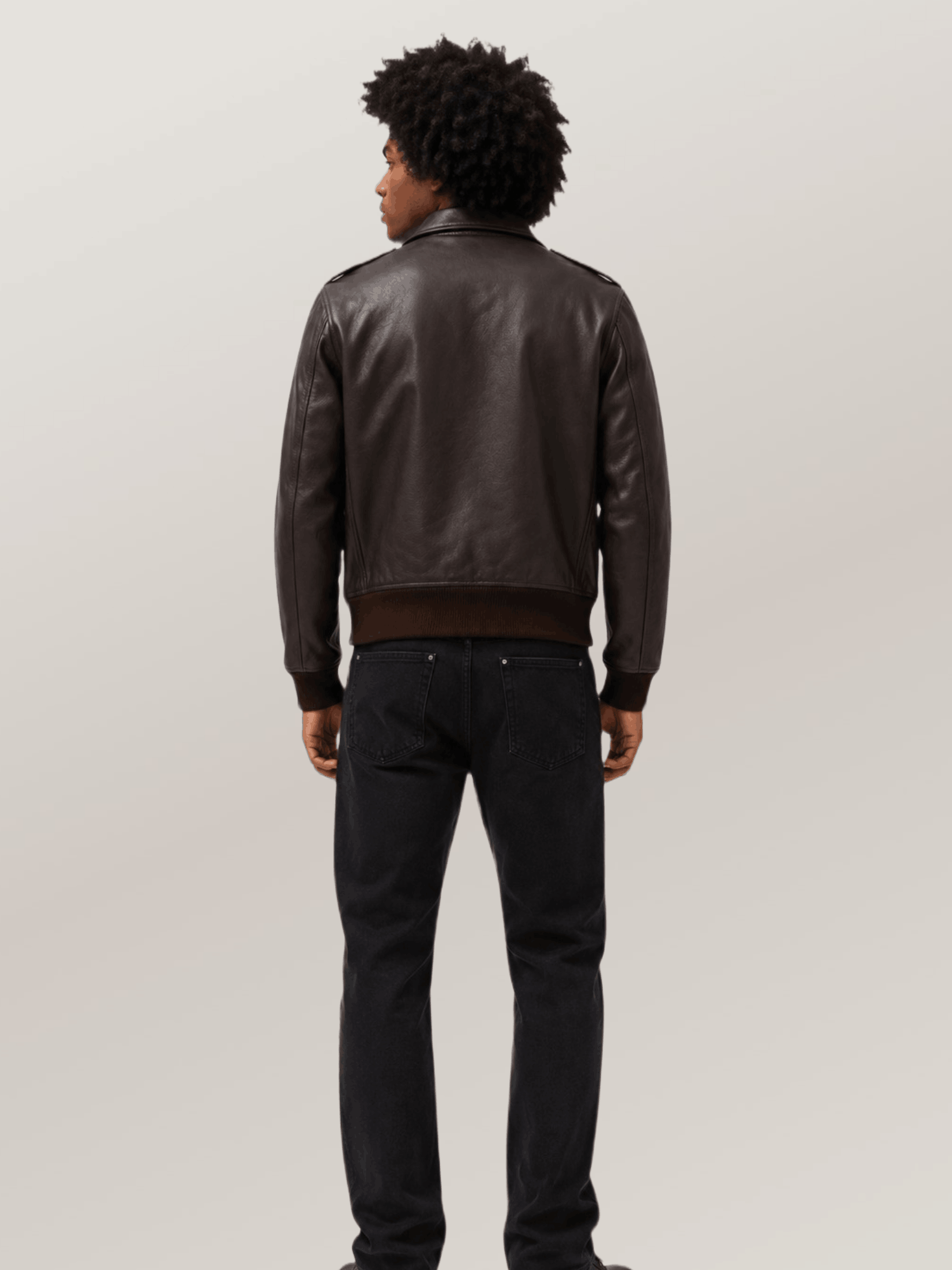 Men's Sheepskin Century A-2 Leather Jacket - Image 2