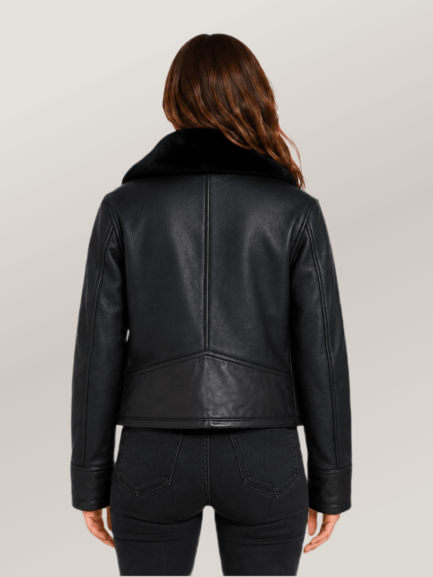 Women's Bailey Cropped Sheepskin Leather Jacket - Image 2