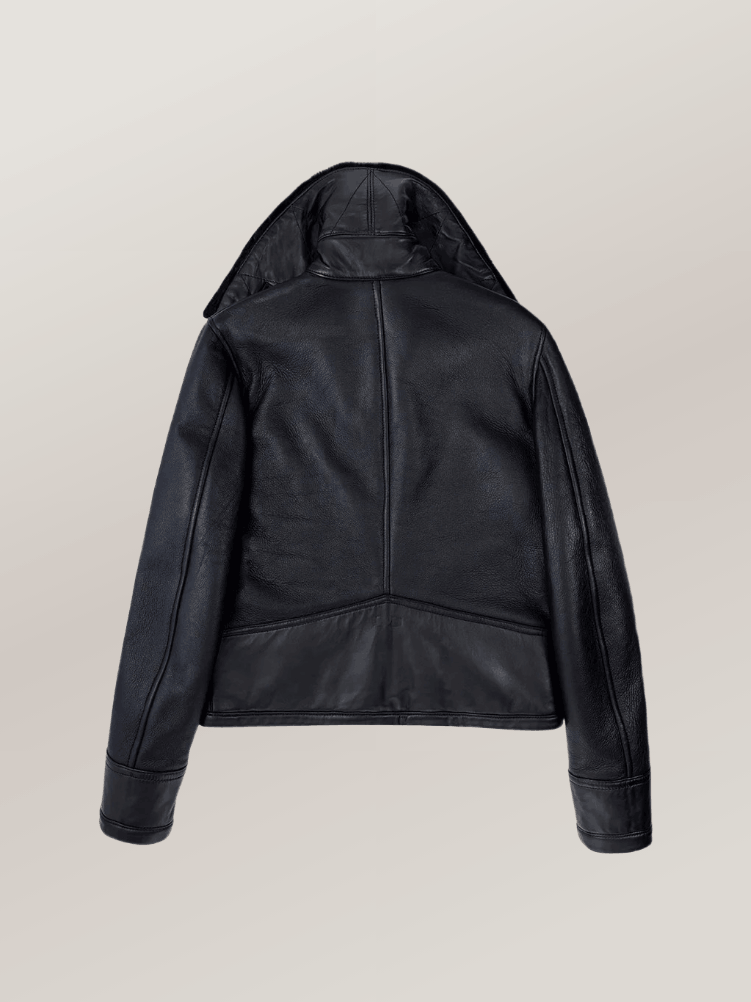 Women's Bailey Cropped Sheepskin Leather Jacket - Image 6