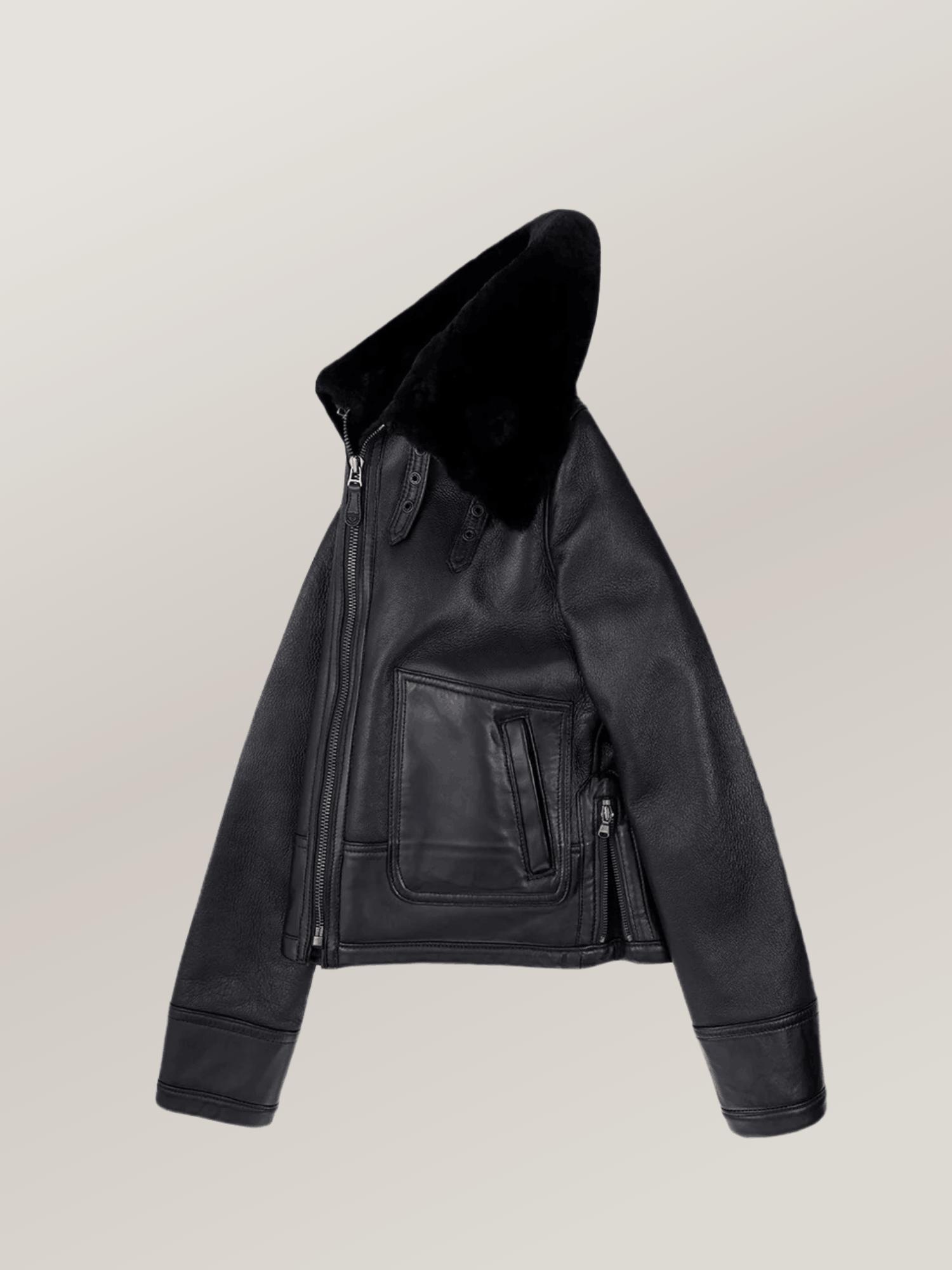 Women's Bailey Cropped Sheepskin Leather Jacket - Image 7