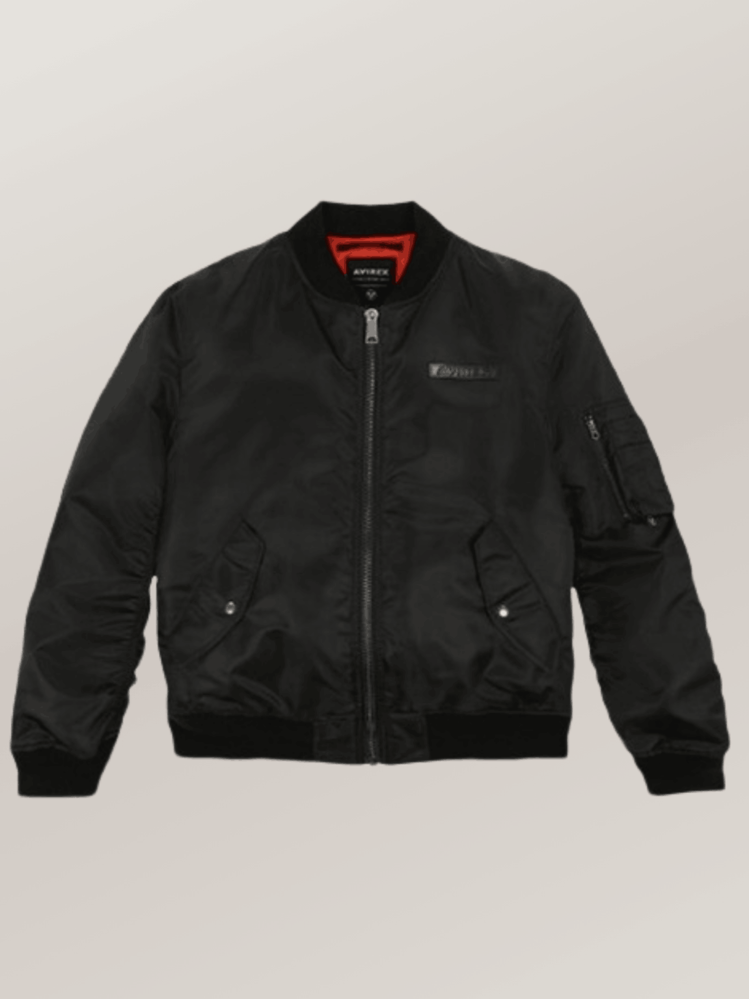 Men's Avirex Ma-1 Nylon Black Bomber Jacket