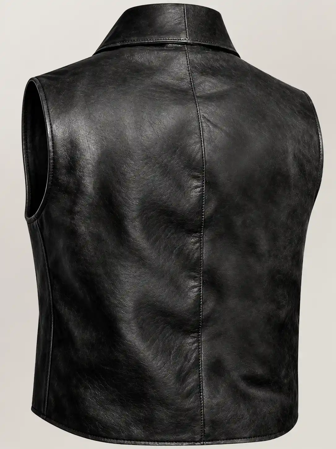 Men's Halloween Cullen Black Leather Vest - Image 6