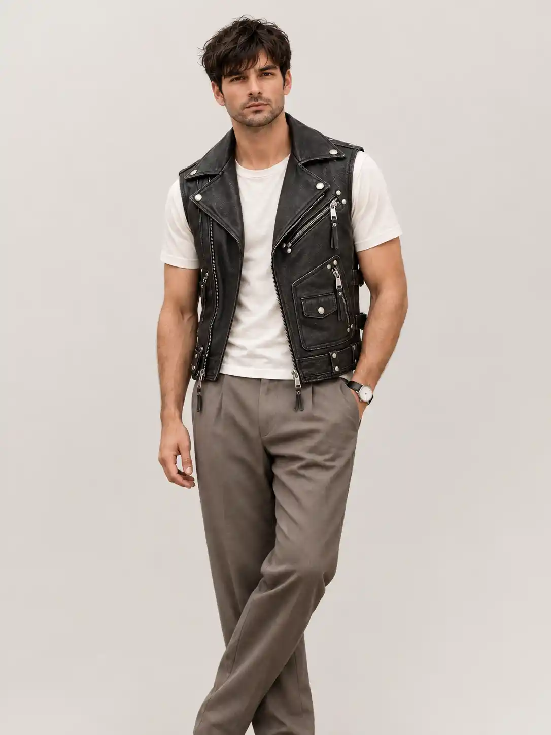 Men's Halloween Brando Black Vest