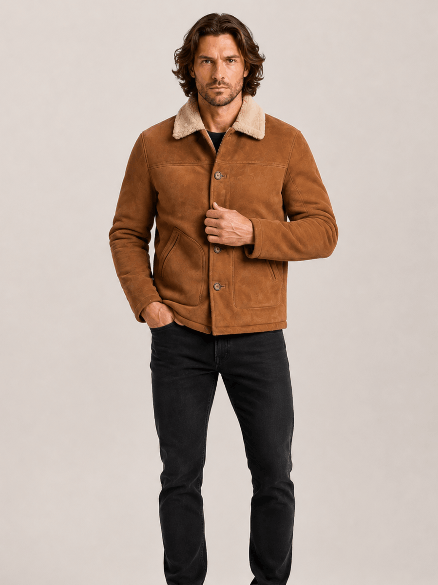 Men's Durango Shearling Barn Coat