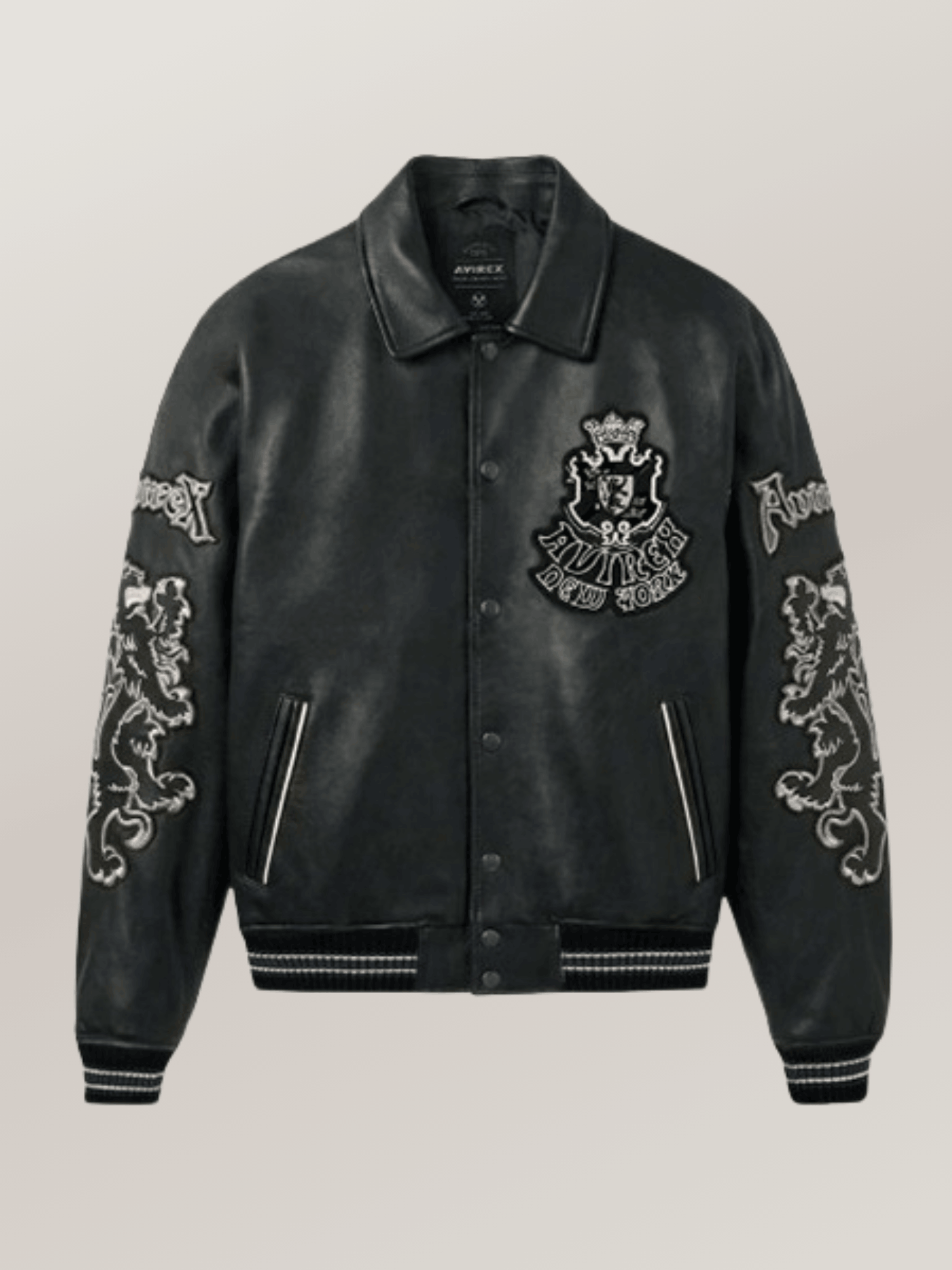 Men's Avirex Black Jacket Goth Jacket