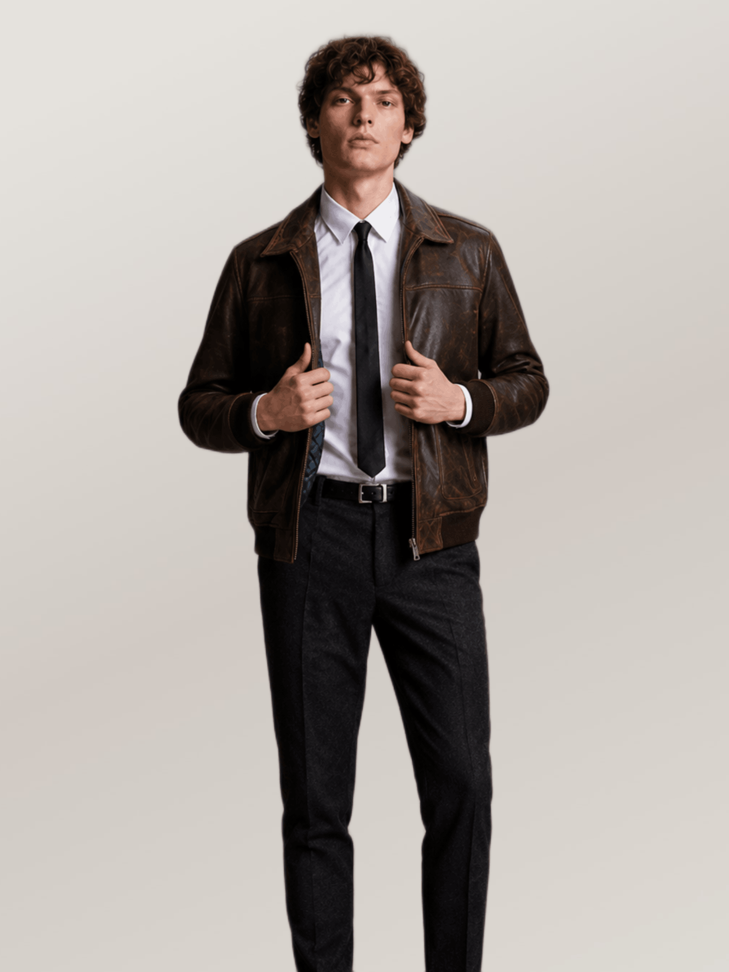 Men's Maverick Leather Bomber Jacket
