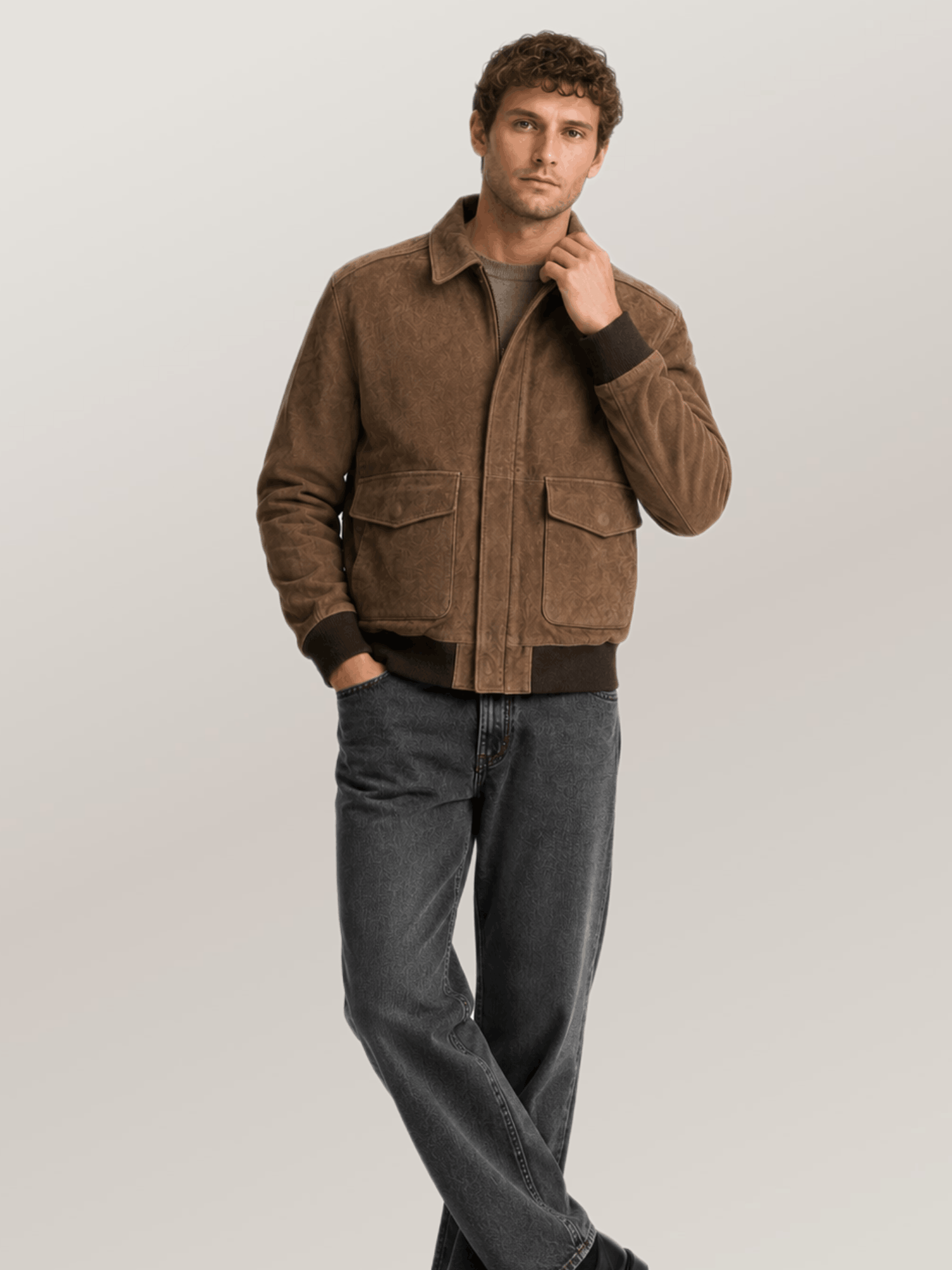 Men's Suede Gentlemen’s Cedar A-2 Flight Jacket