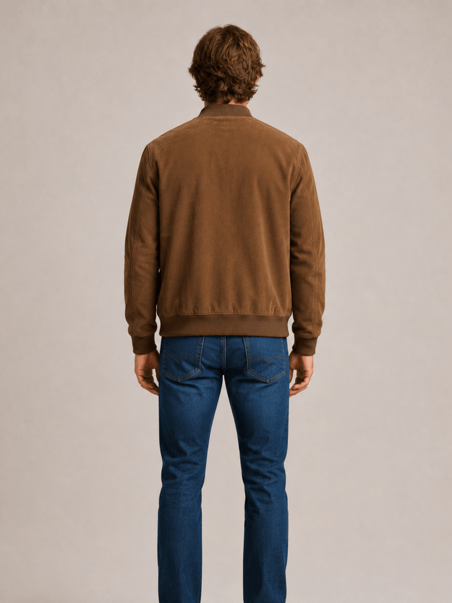 Men's Morten Relaxed Fit Suede Bomber Jacket - Image 2