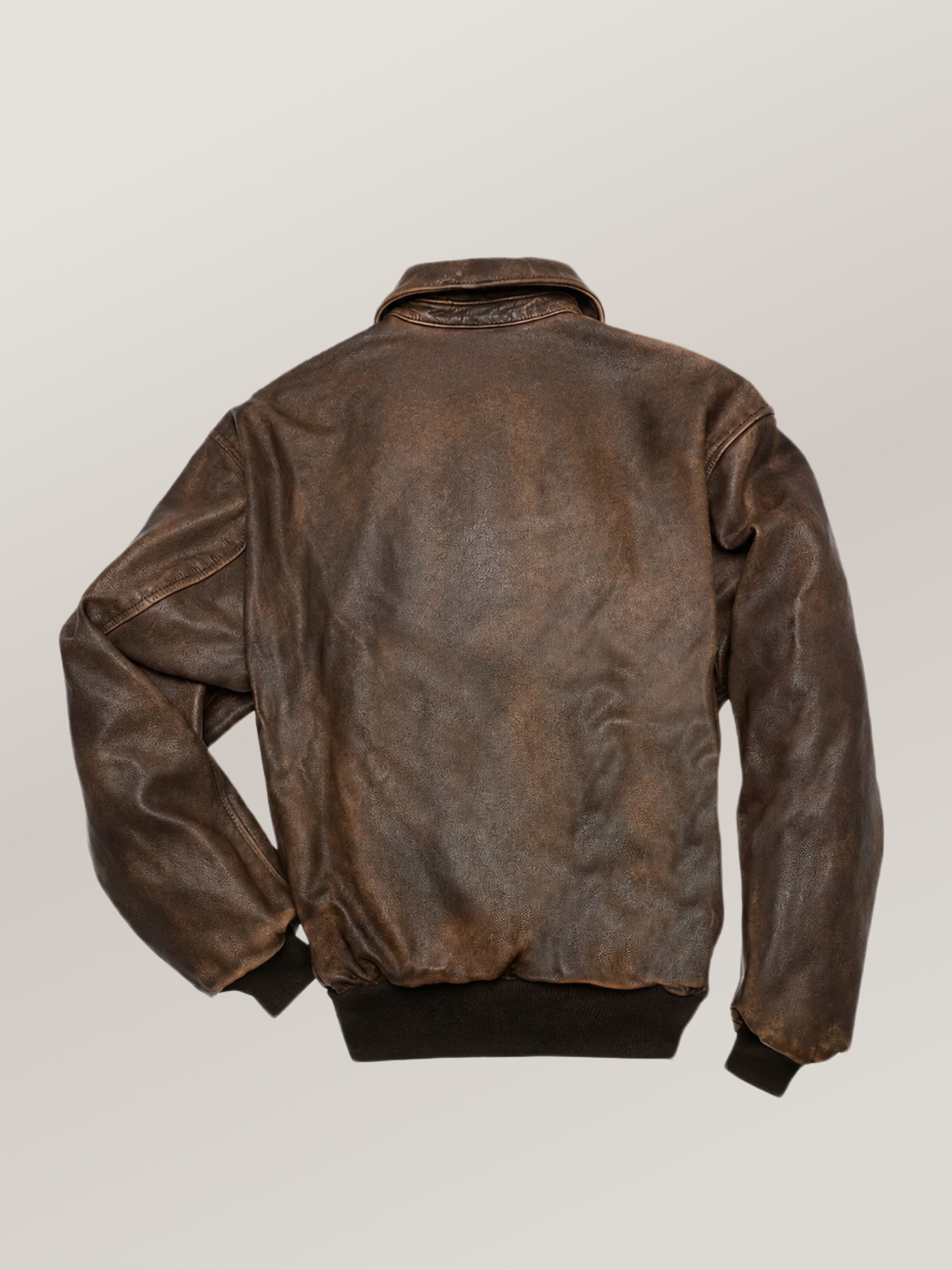Men's Brown Mustang A-2 Leather Jacket - Image 3
