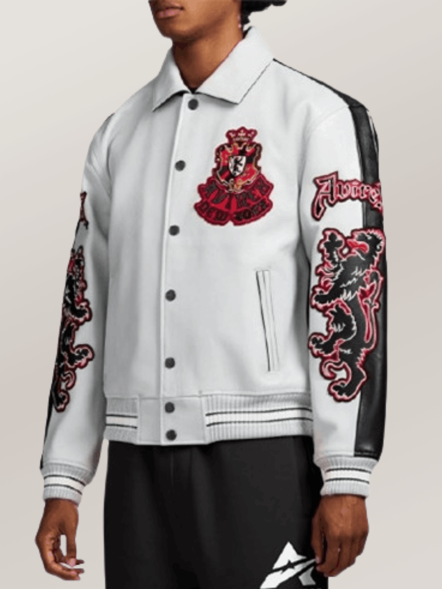 Men's Avirex Grey Violet 2 Tone Goth Jacket - Image 4